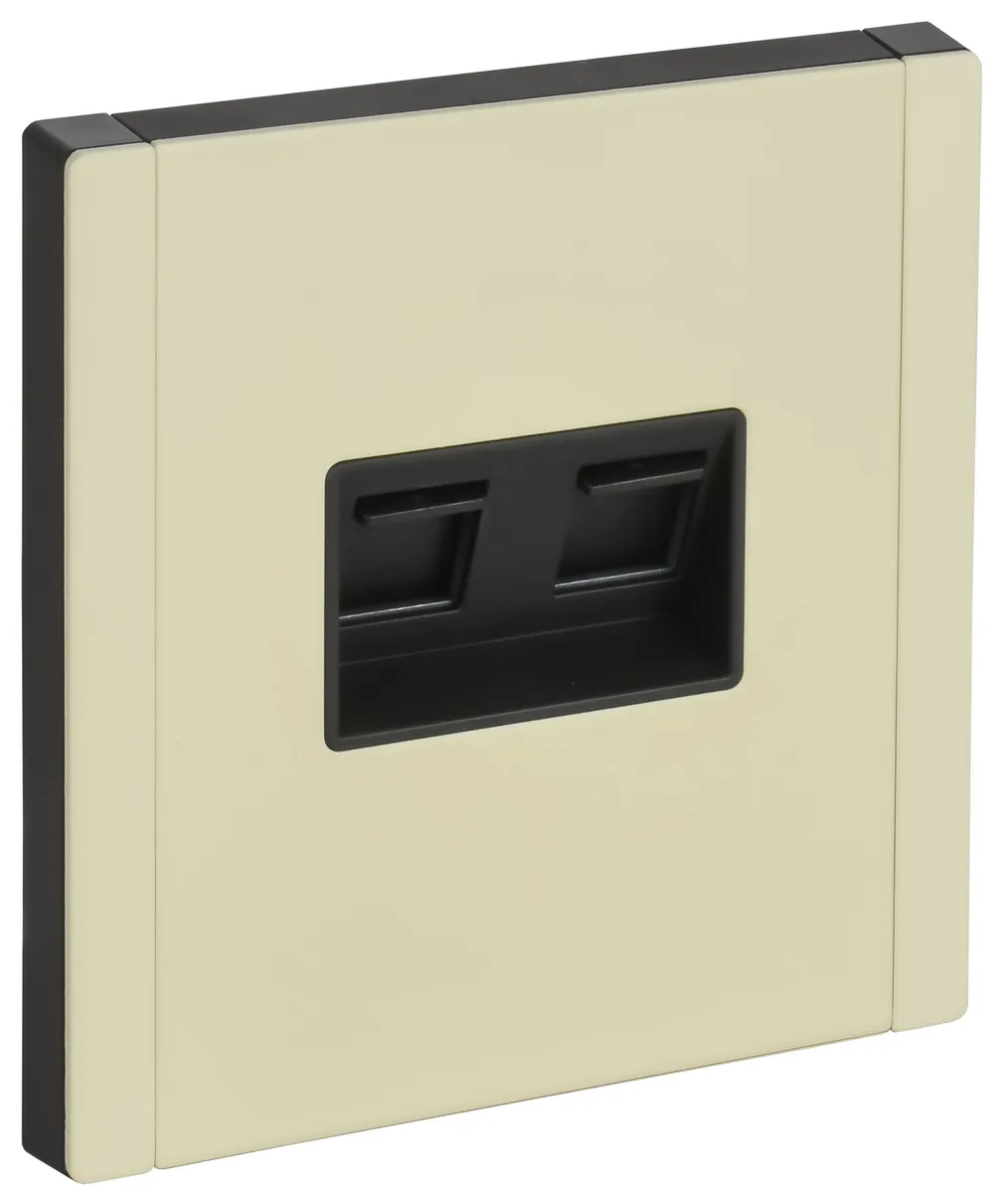 Розетка компьютерная 2-м СП FORTE&PIANO FP834M RJ45 кат.6 IP20 сл. кость IEK FP-K20-2-M-K41