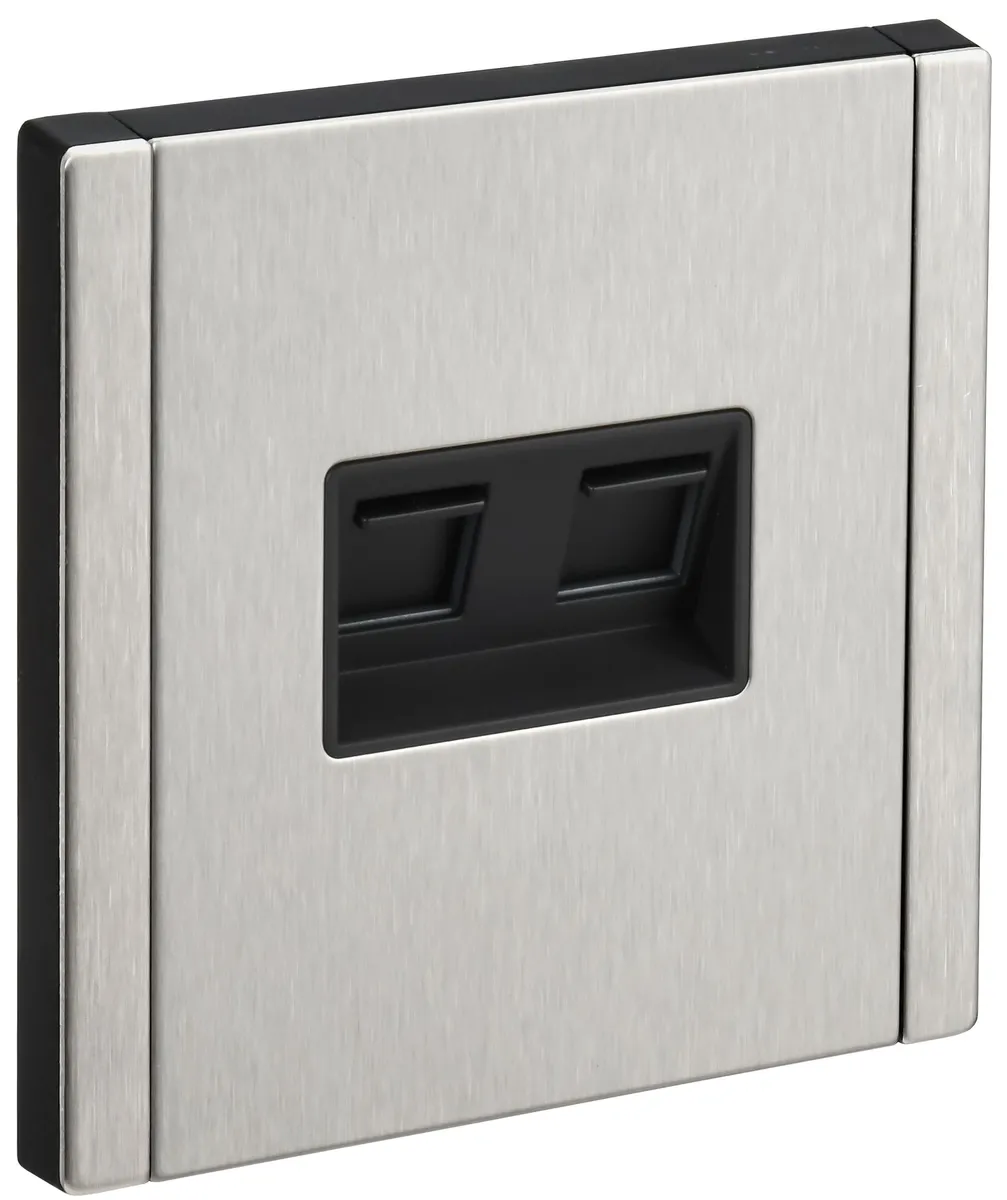 Розетка компьютерная 2-м СП FORTE&PIANO FP734M RJ45 кат.6 IP20 никель IEK FP-K20-2-M-K50