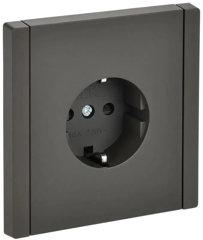 Розетка СП FORTE&PIANO FP315 16А с заземл. защ. шторки винт. крепл. сер. IEK FP-R14-16-K03