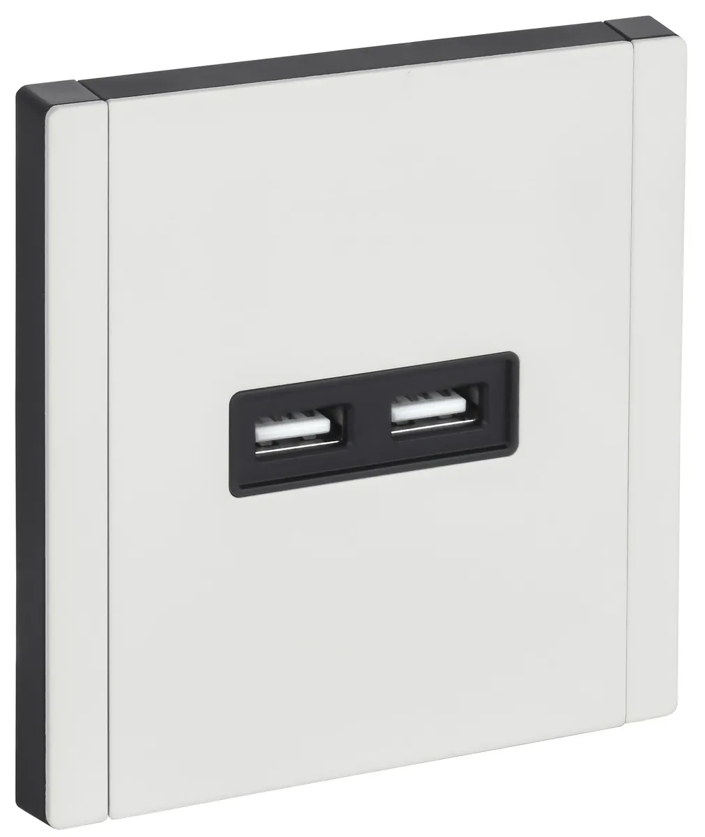 Розетка FORTE&PIANO FP249M USB A+A 3.1А бел. IEK FP-U21-D31-M-K01