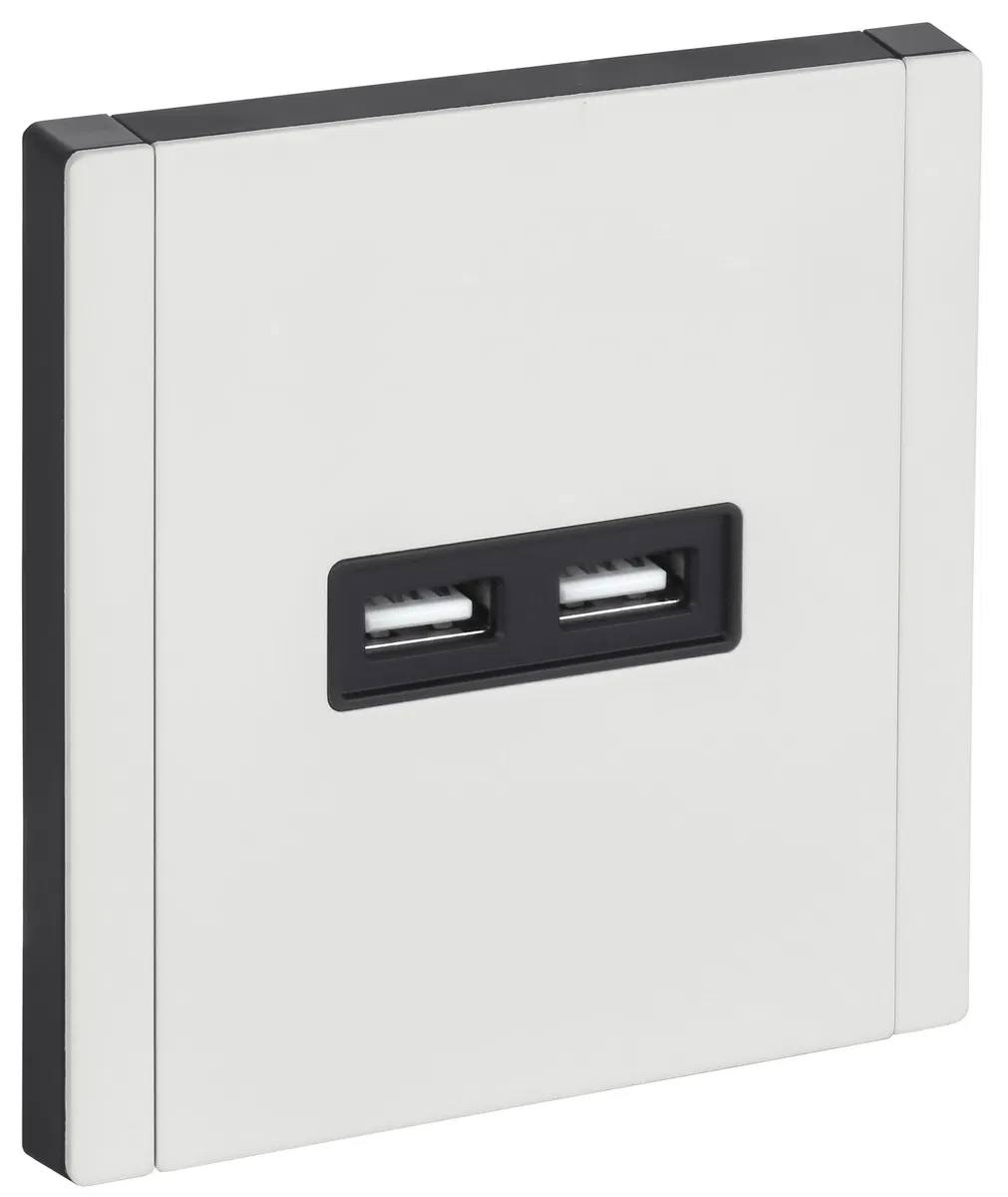 FORTE&PIANO Розетка USB A+A 3,1А FP249M металл белый IEK FP-U21-D31-M-K01