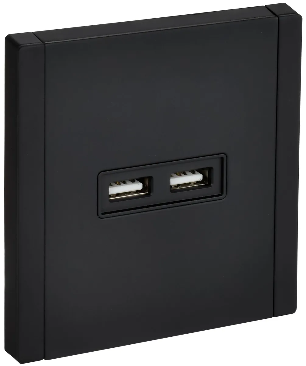 Розетка FORTE&PIANO FP149M USB A+A 3.1А черн. IEK FP-U21-D31-M-K02