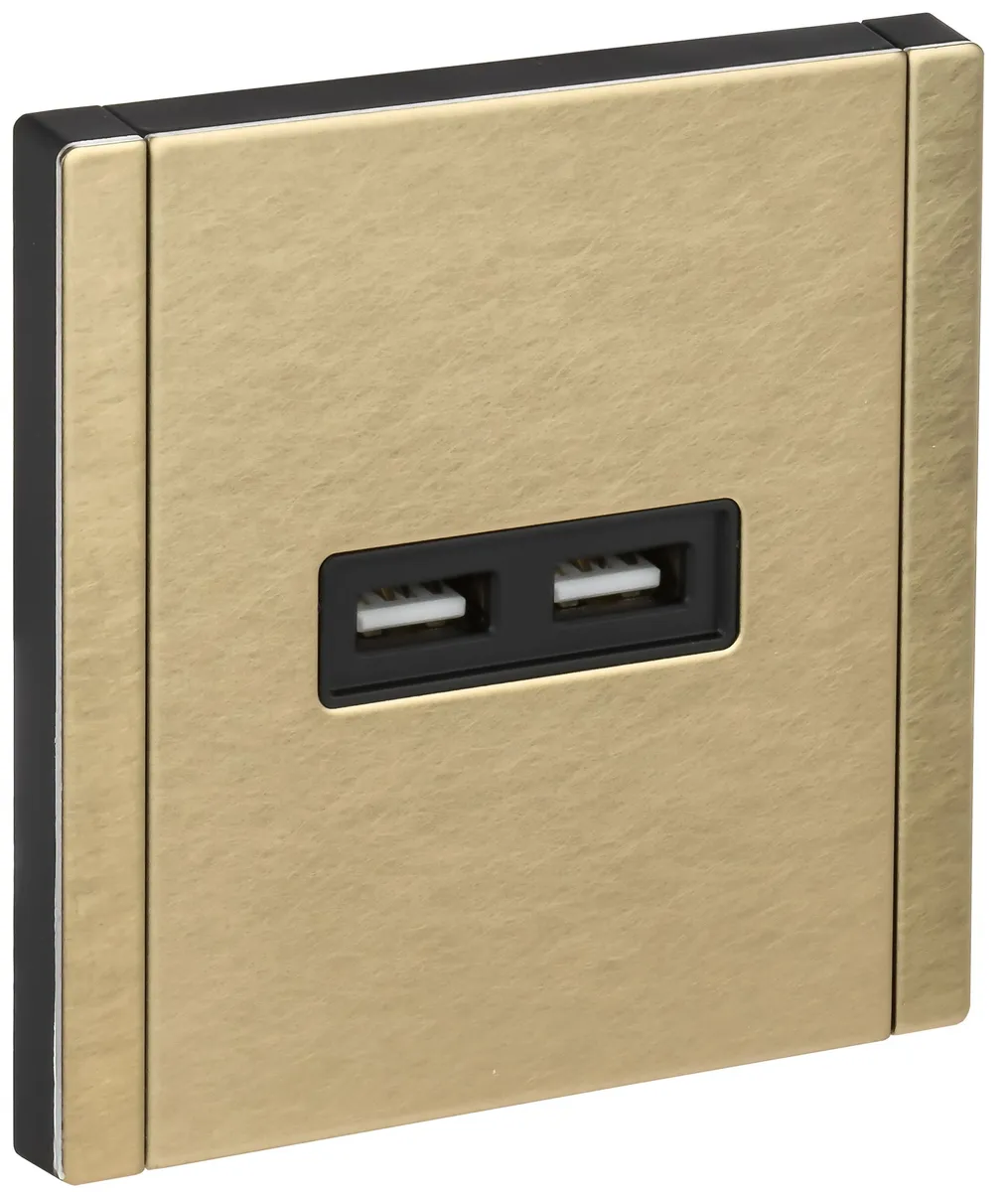 Розетка FORTE&PIANO FP649M USB A+A 3.1А шампань IEK FP-U21-D31-M-K37