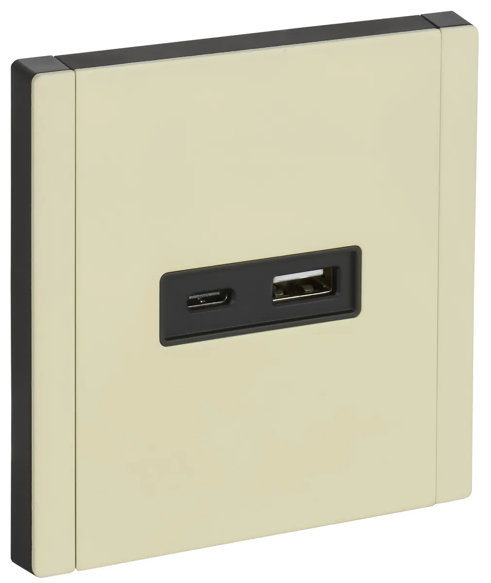 Розетка FORTE&PIANO FP851M USB A+C 18Вт сл. кость IEK FP-U22-018-M-K41