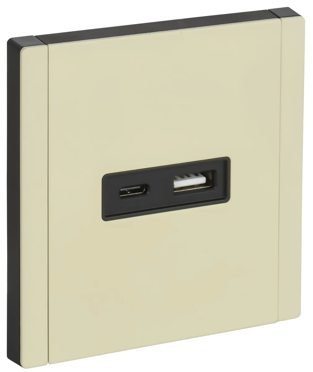 Розетка FORTE&PIANO FP850M USB A+C 3.1А сл. кость IEK FP-U22-D31-M-K41