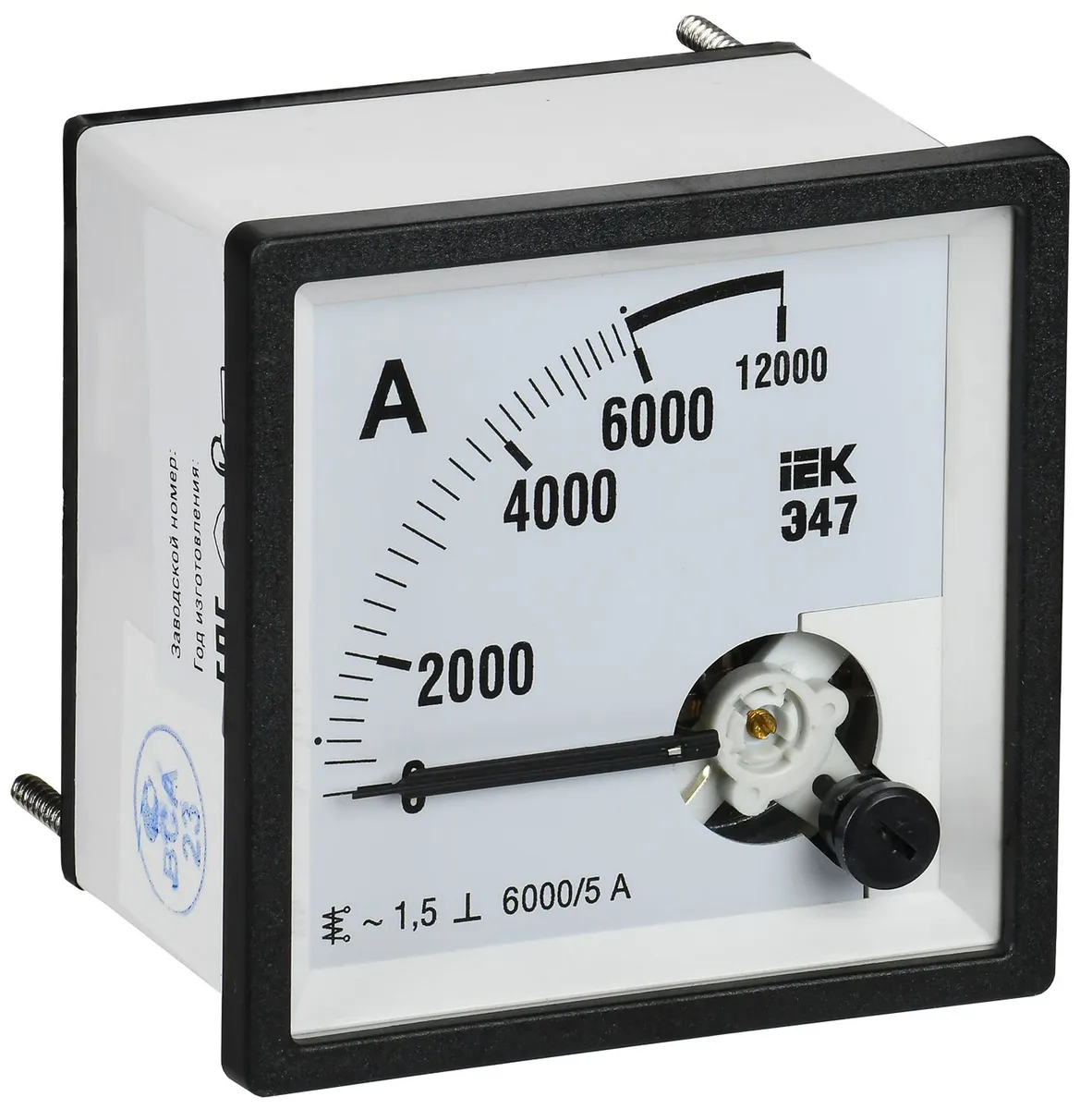 Амперметр Э47 6000/5А класс точности 1,5 72х72мм IEK