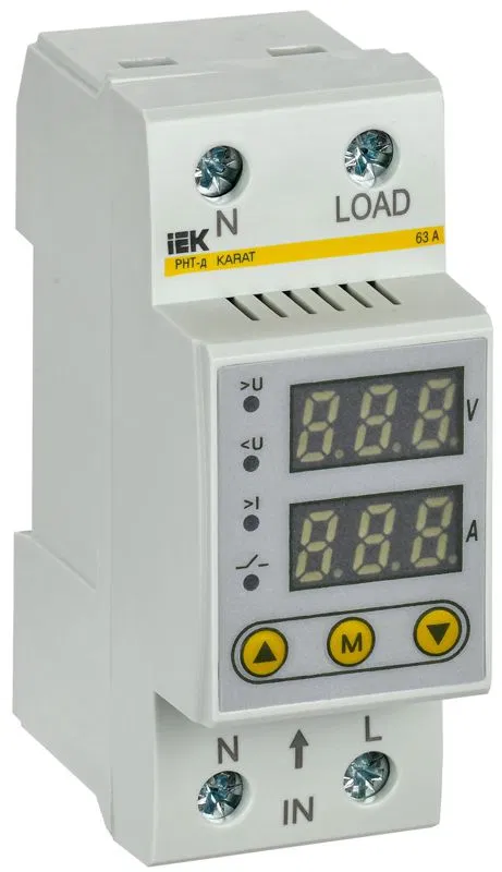 Реле напряжения и тока РНТ-д 1ф 36мм 63А KARAT IEK IVC21-1-63