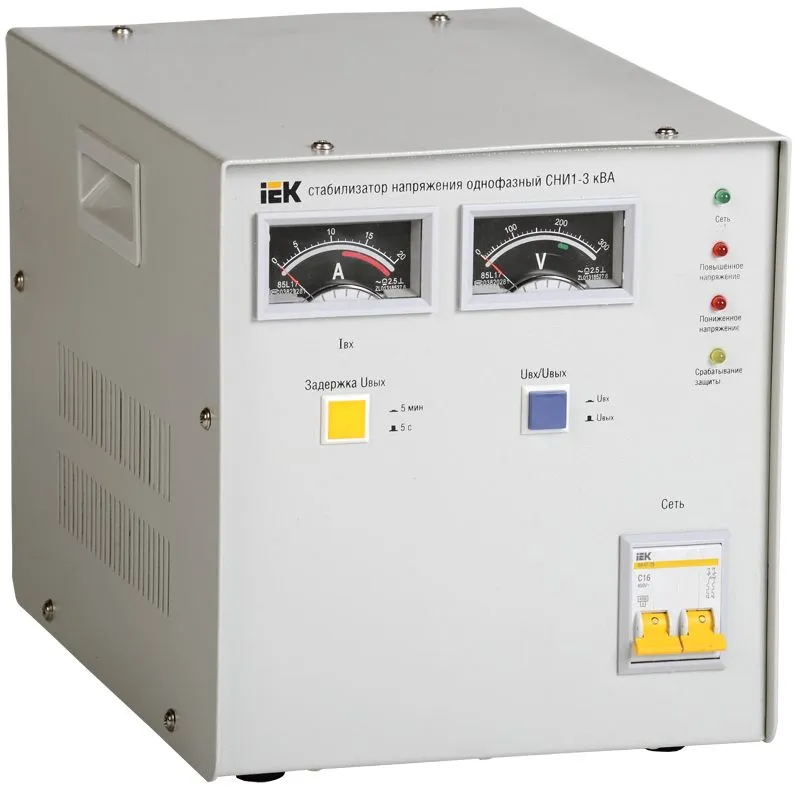 Стабилизатор напряжения однофазный СНИ1-3 кВА IEK IVS10-1-03000