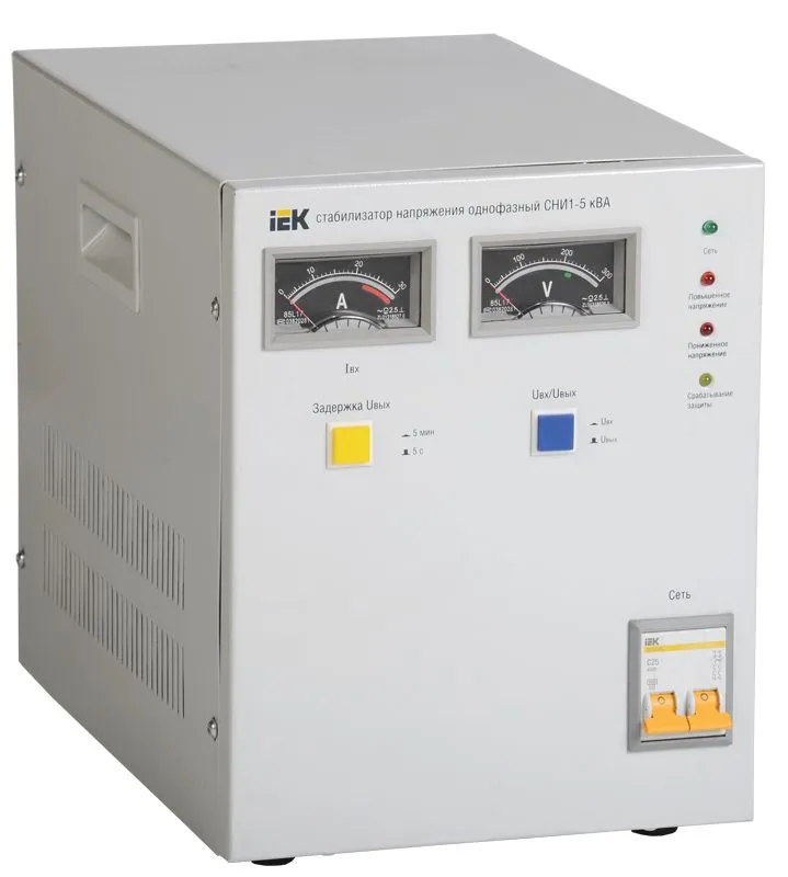 Стабилизатор напряжения однофазный СНИ1-5 кВА IEK IVS10-1-05000