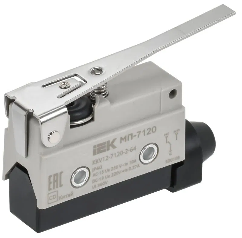 Микропереключатель концевой МП-7120 IP40 рычаг IEK KKV12-7120-2-64