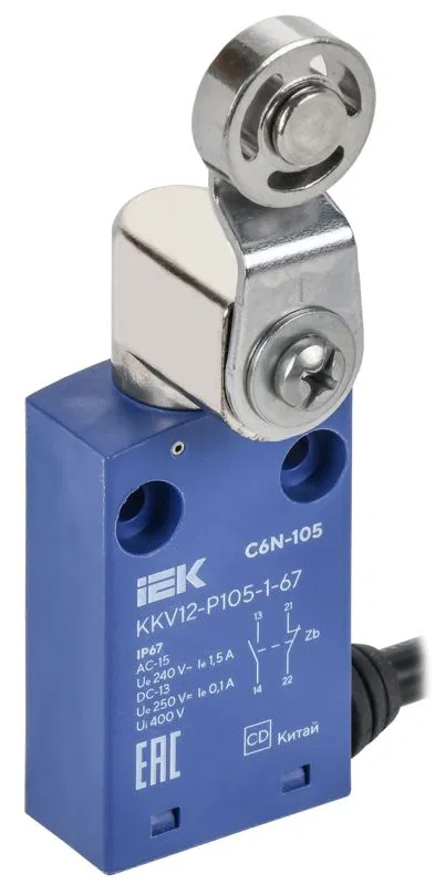 Выключатель концевой C6N-105 IP67 рычаг с метал. роликом IEK KKV12-P105-1-67