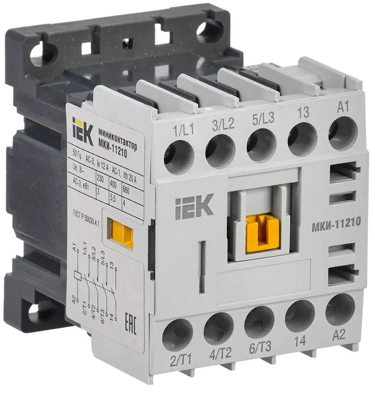 Миниконтактор МКИ-11210 12А 110В/АС3 1НО KARAT IEK KMM11-012-110-10