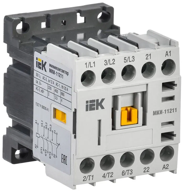 Миниконтактор МКИ-11211 12А 400В/АС3 1Н3 KARAT IEK KMM11-012-400-01