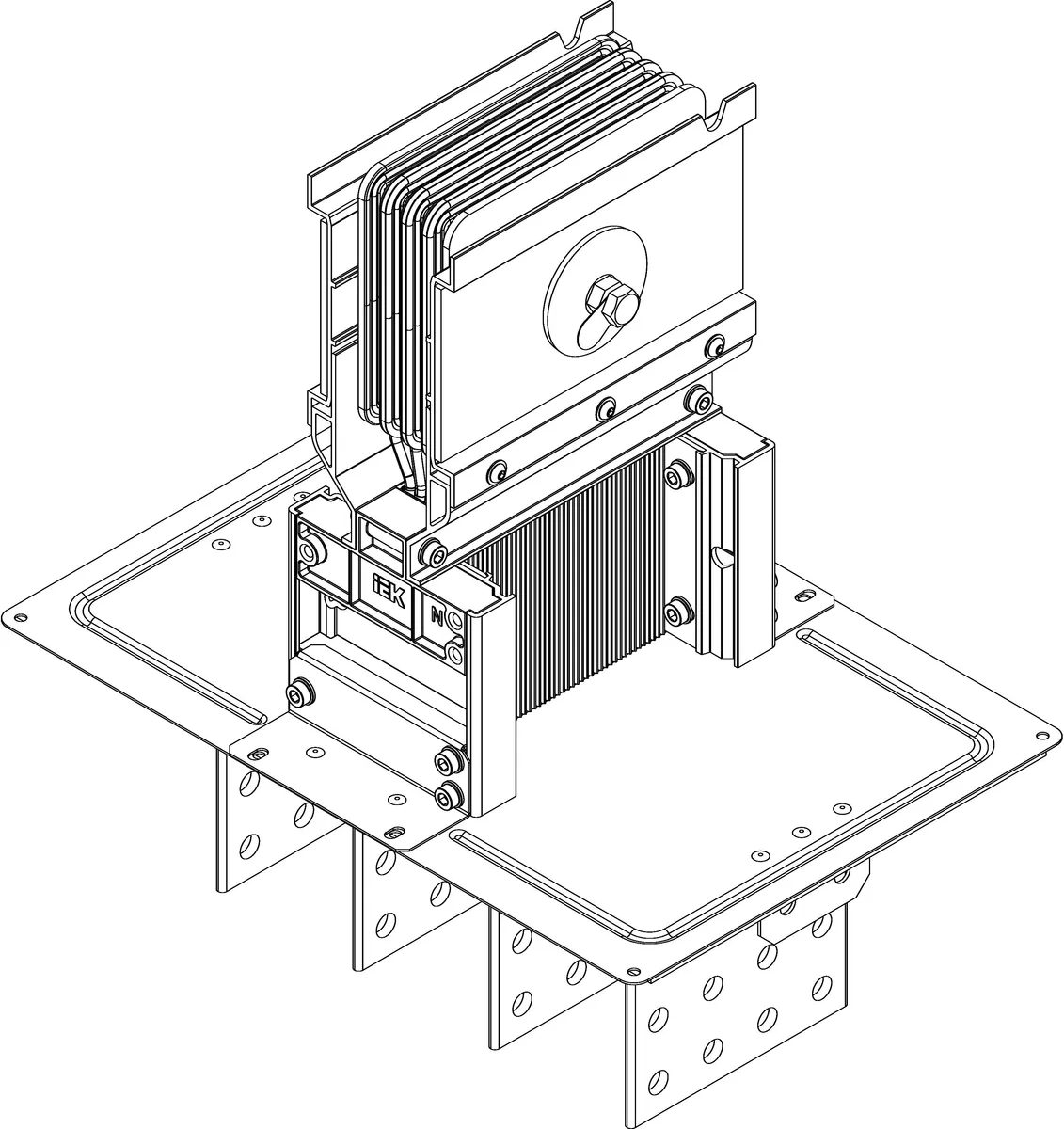 LINEBAR Секция фланцевая прямая Тип2 2500А Al 3L+N+1/2PE некрашеная IP55 транспортировочная IEK LB-2500A5-25-F-F2