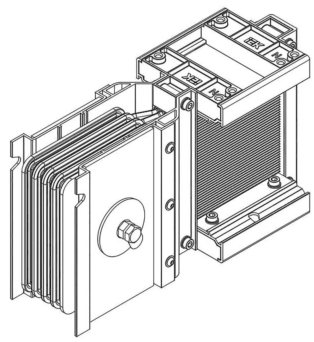 LINEBAR Секция концевая 4000А Al 3L+N+1/2PE IP55 транспортировочная IEK LB-4000A5-35-F-EC