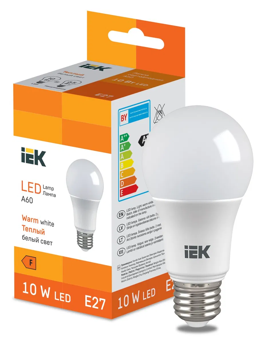 LED Bulb A60 950lm 3000K E27 IEK LL-I-A60-10-230-30-E27