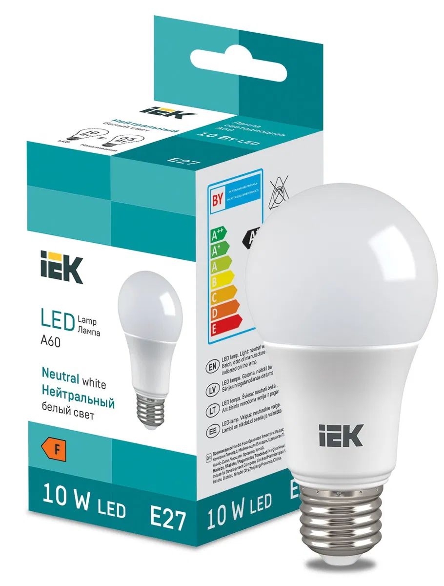LED Bulb A60 950lm 4000K E27 IEK LL-I-A60-10-230-40-E27