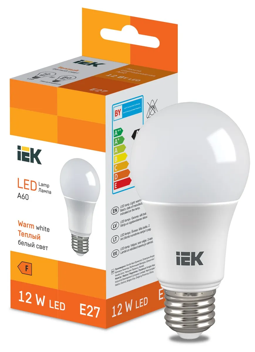 LED Bulb A60 1140lm 4000K E27 IEK LL-I-A60-12-230-40-E27