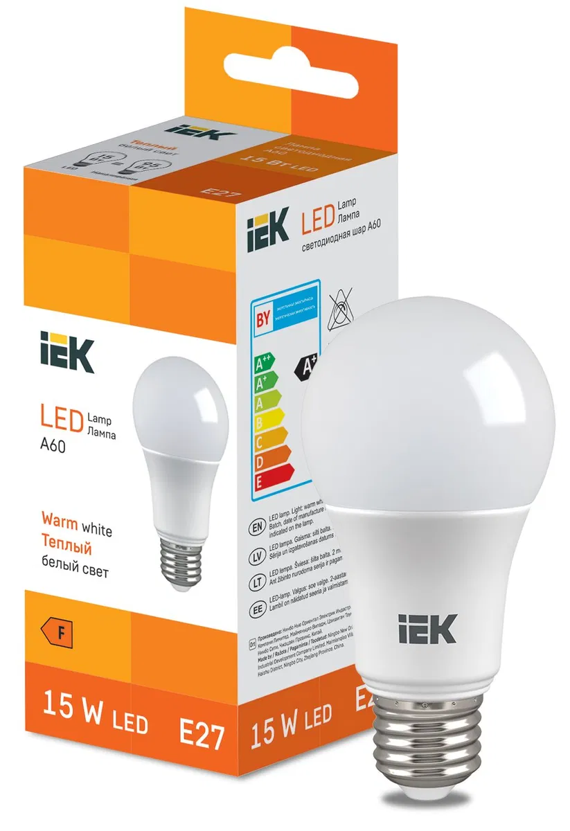 LED Bulb A60 1500lm 3000K E27 IEK LL-I-A60-15-230-30-E27