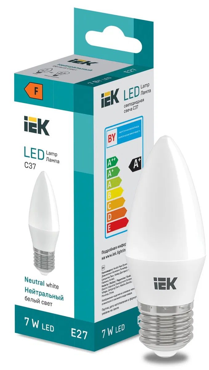 LED Candle C37 600lm 4000K E27 IEK LL-I-C37-7-230-40-E27
