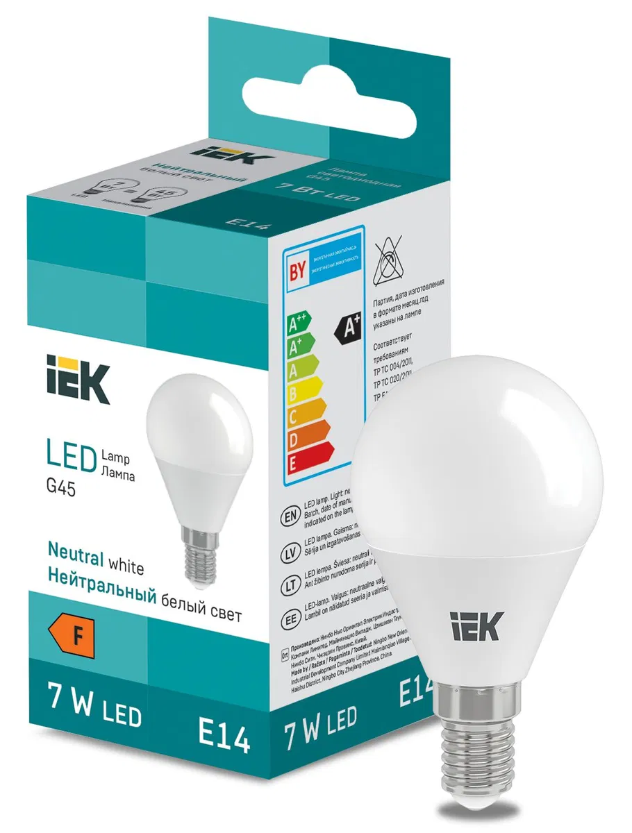 LED Globe G45 600lm 4000K E14 IEK LL-I-G45-7-230-40-E14