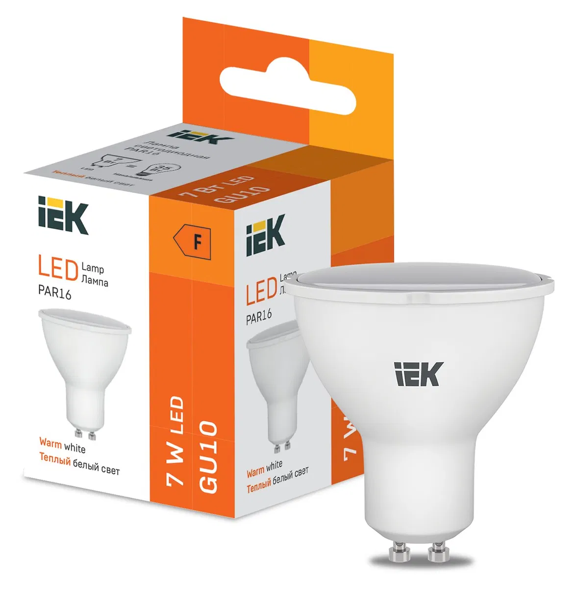 LED PAR16 600lm 3000K GU10 IEK LL-I-PAR16-7-230-30-GU5