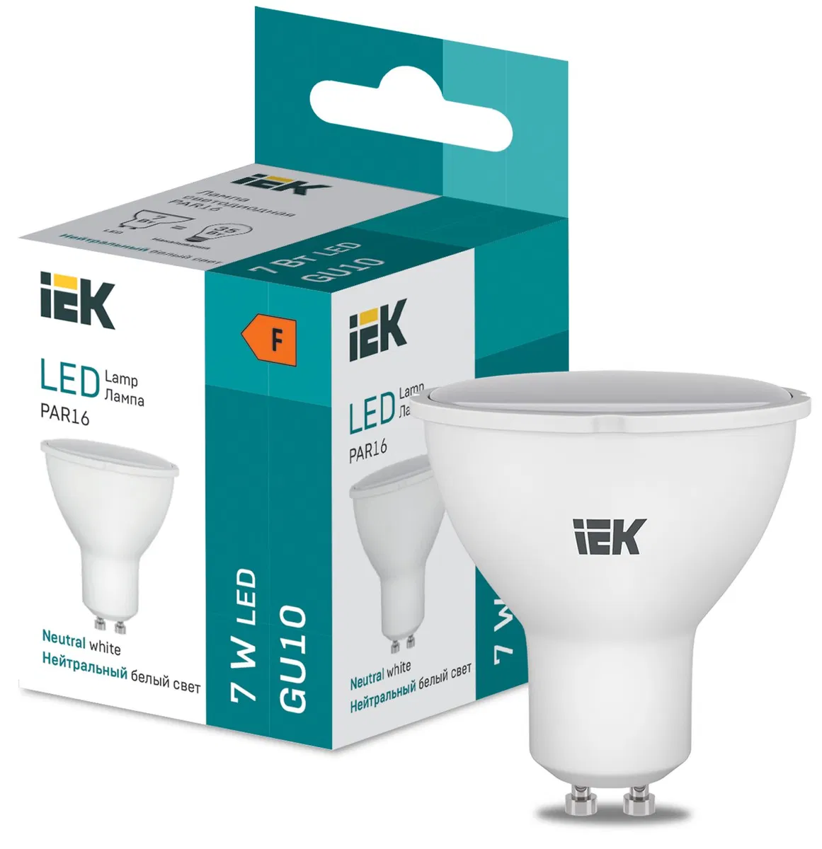 LED PAR16 600lm 4000K GU10 IEK LL-I-PAR16-7-230-40-GU5