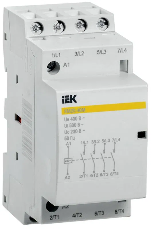 Контактор модульный КМ20-40М AC KARAT IEK MKK11-20-40