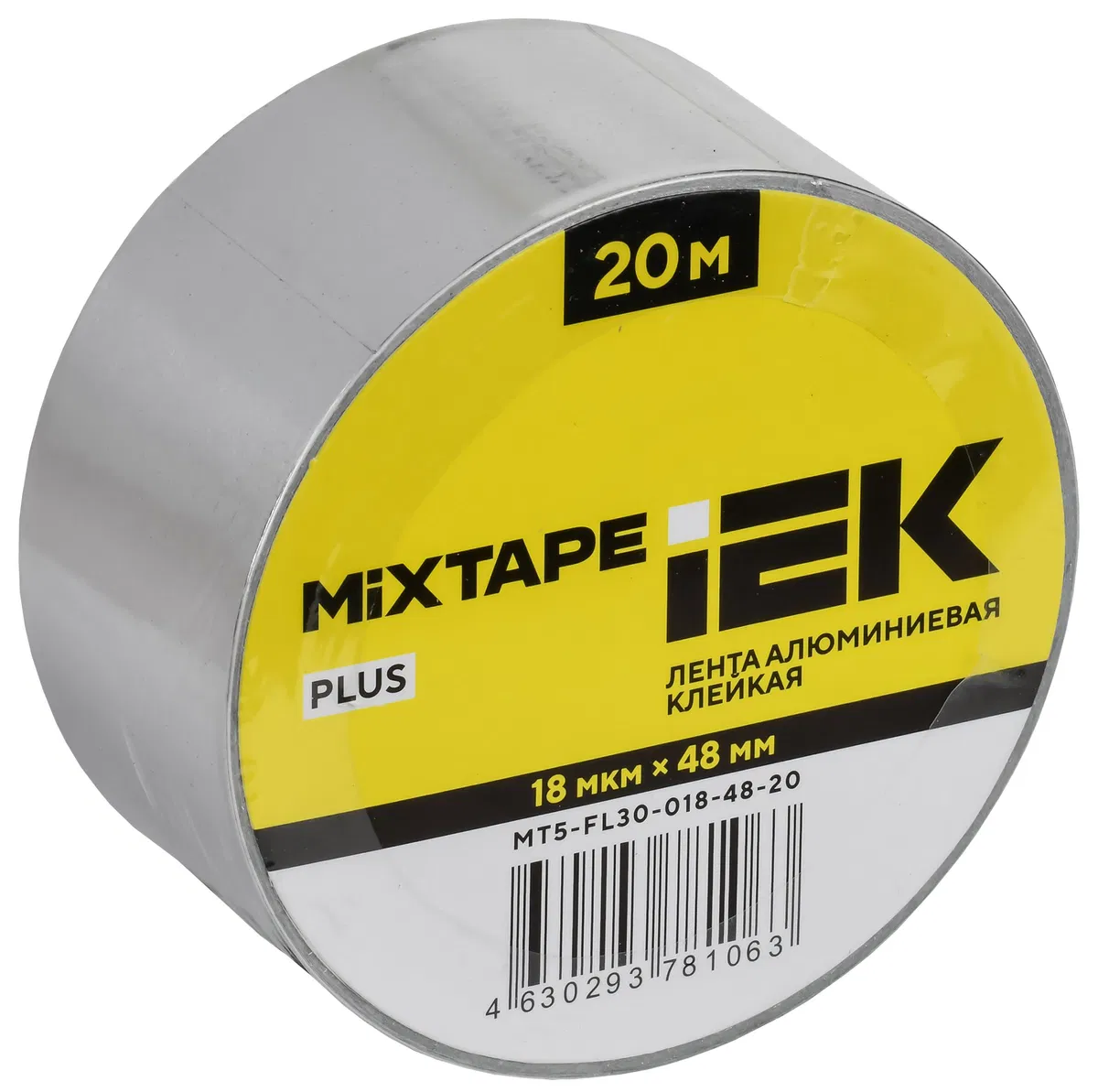 MIXTAPE PLUS Лента алюминиевая клейкая 18мкм 48ммх20м IEK MT5-FL30-018-48-20