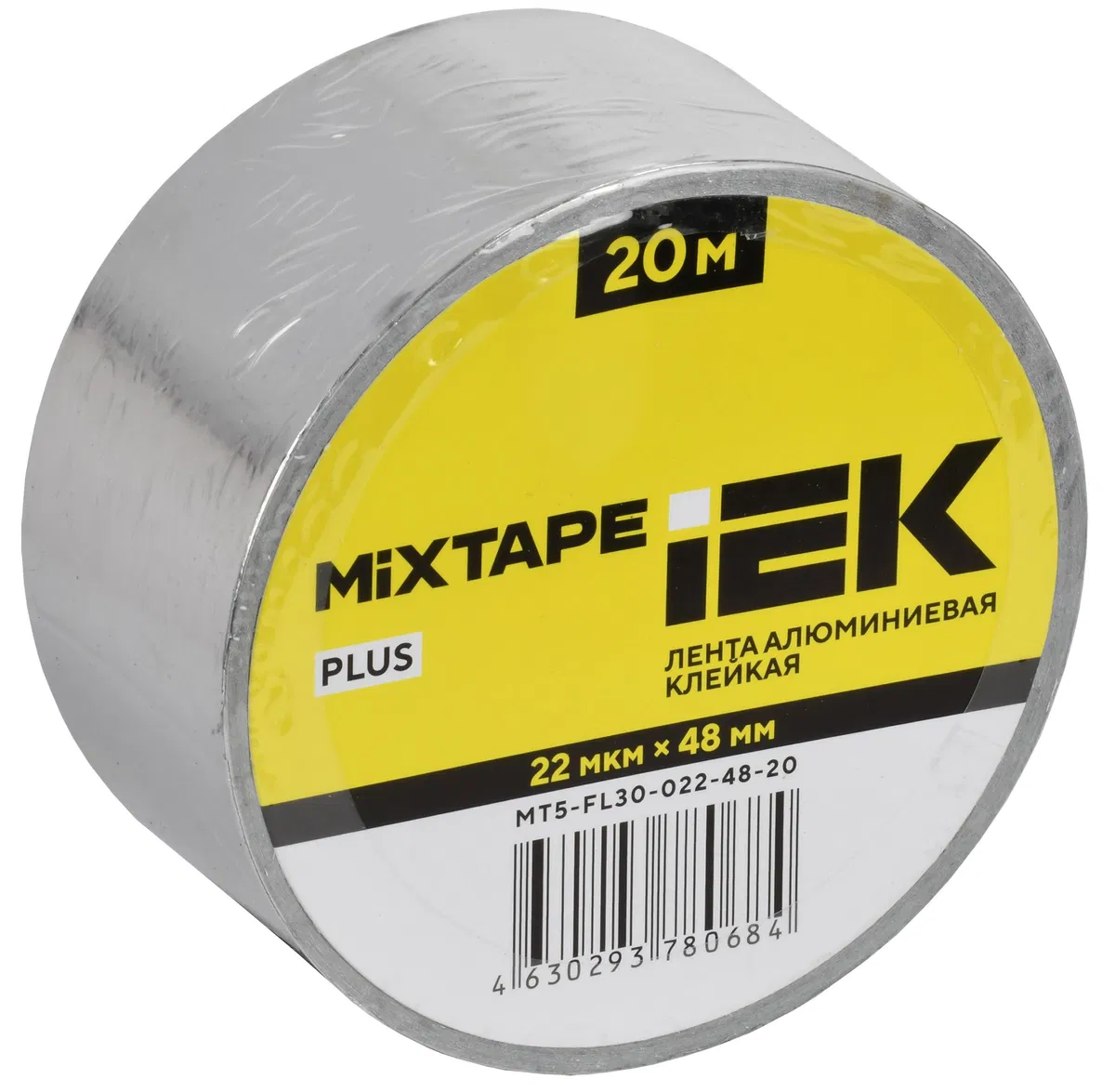 MIXTAPE PLUS Лента алюминиевая клейкая 22мкм 48ммх20м IEK MT5-FL30-022-48-20