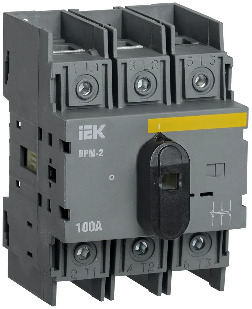 Выключатель-разъединитель модульный ВРМ-2 3P 100А IEK MVR20-3-100 IEK