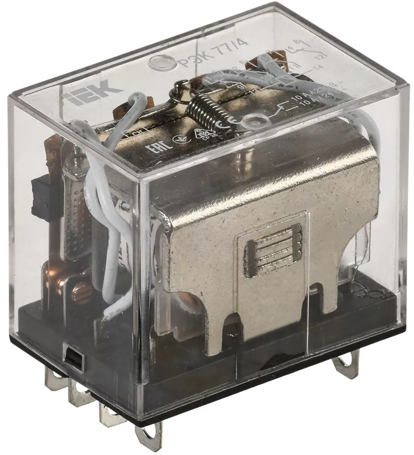 Реле РЭК77/4(LY4) 10А 12В DC ИЭК RRP10-4-10-012D IEK