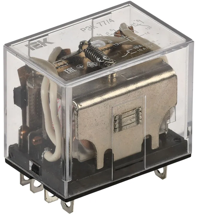 Реле РЭК77/4 10А 24В AC IEK RRP10-4-10-024A