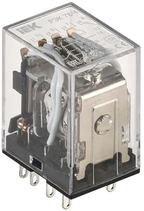 Реле РЭК78/4 3А 12В DC IEK RRP20-4-03-012D