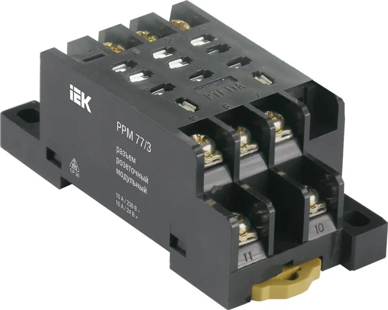 Разъем РРМ78/3(PYF11A) для РЭК78/3(MY3) модульный ИЭК RRP20D-RRM-3 IEK