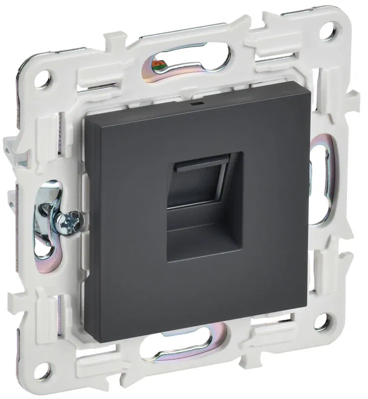 Розетка компьютерная RJ45 кат.6 SKANDY SK-K02T титан IEK SK-K10-2-K48