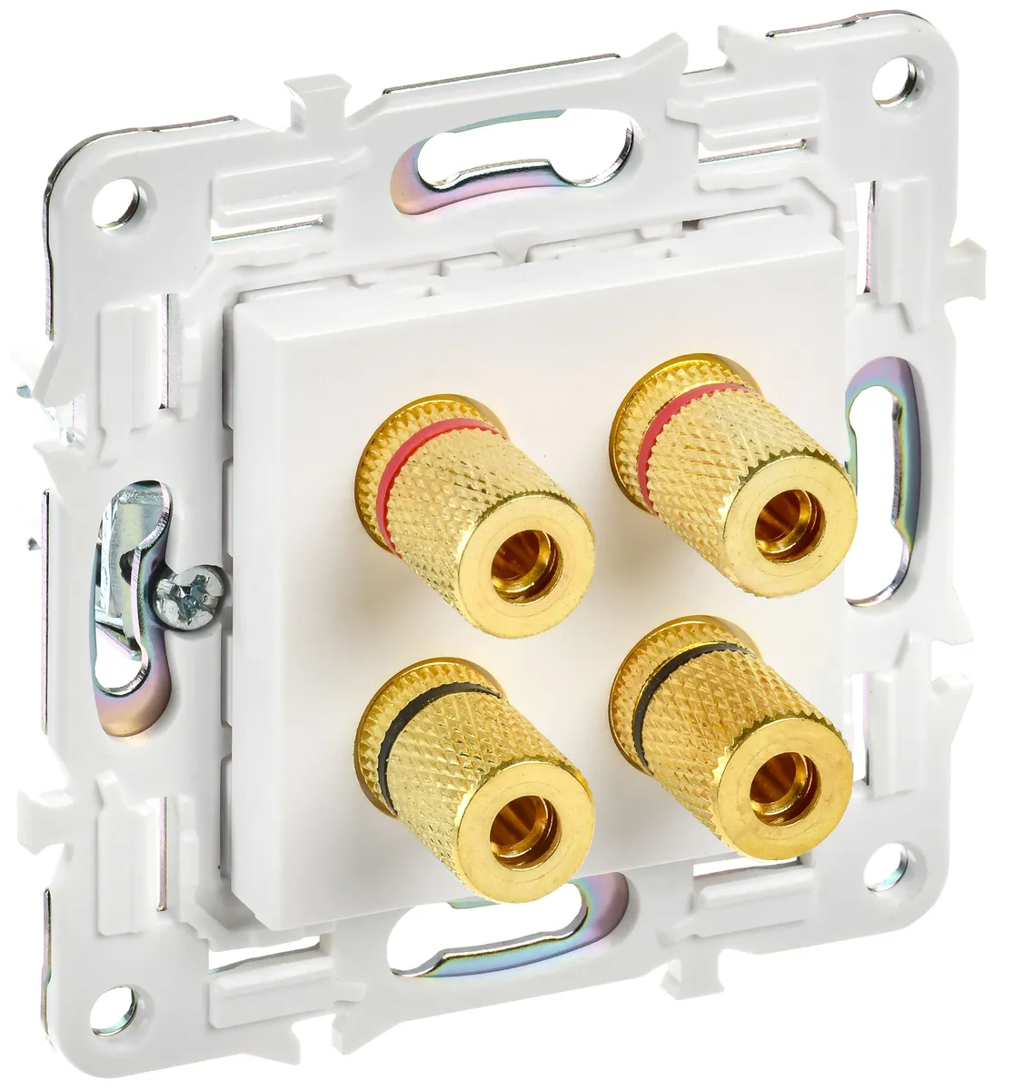 SKANDY Аудиорозетка 4-местная SK-A01W арктический белый IEK SK-S40-K01