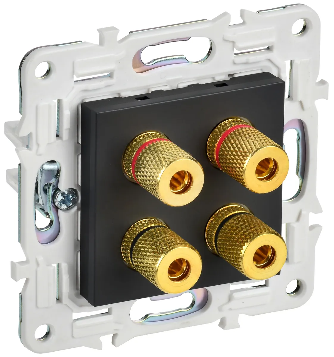SKANDY Аудиорозетка 4-местная SK-A01Bl черный IEK SK-S40-K02