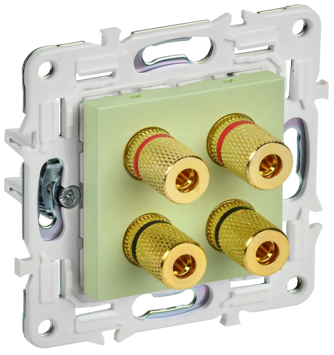 SKANDY Аудиорозетка 4-местная SK-A01G мятный IEK SK-S40-K06