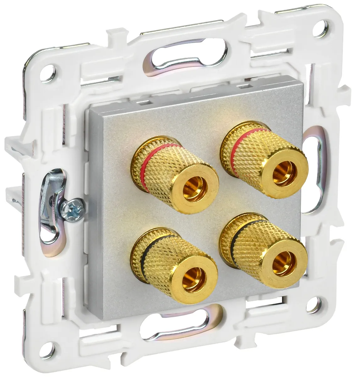 SKANDY Аудиорозетка 4-местная SK-A01S серебряный IEK SK-S40-K23