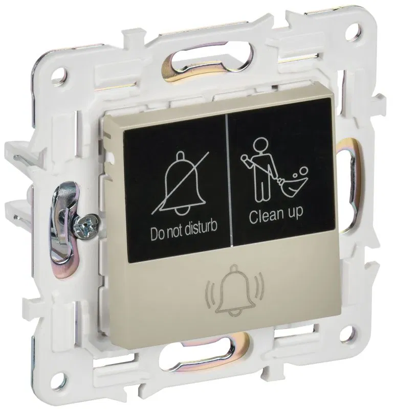 Кнопка звонка SKANDY 10А SK-V17B для отелей с индикацией беж. IEK SK-V14-2-10-K10