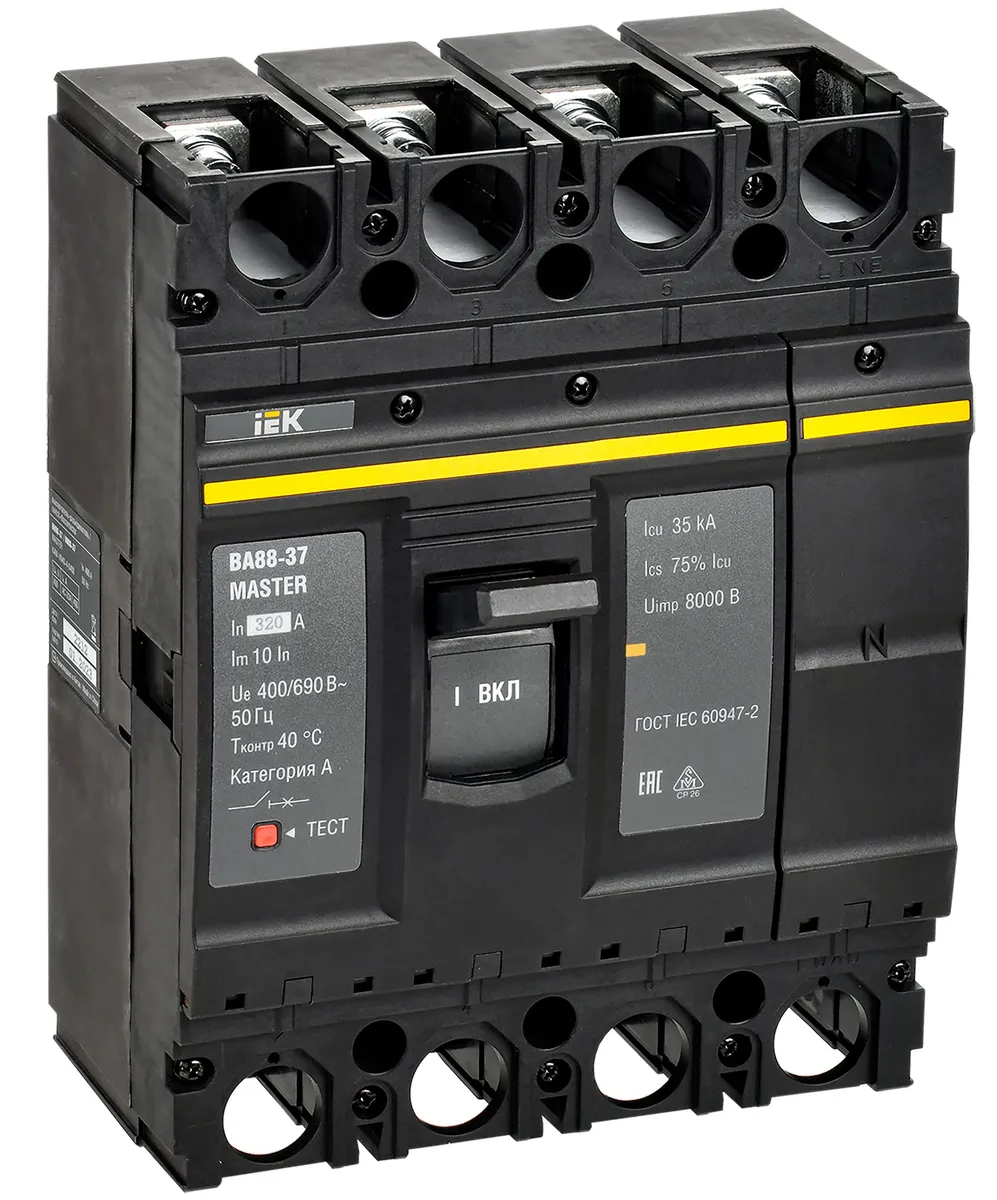 Выключатель автоматический ВА88-37 4P 320А 35кА MASTER IEK