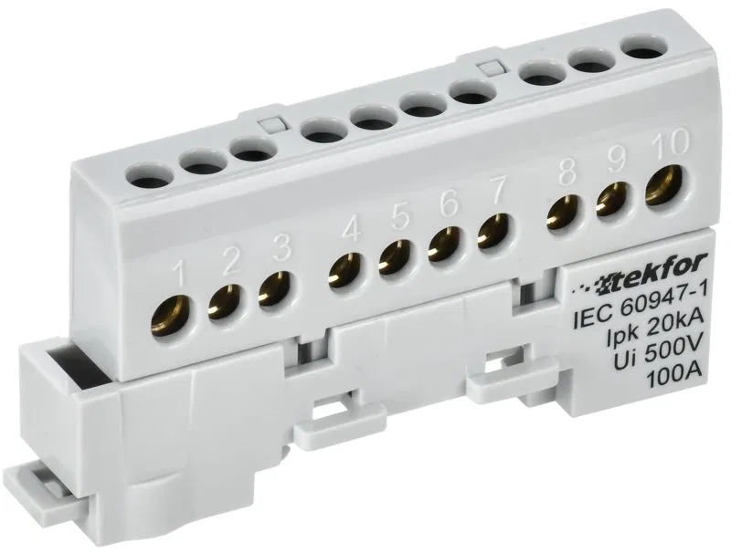 Шина L "фаза" изол. на универс. держ. 6х9-10-Ср TEKFOR IEK TF-NN10-10-KL-K03