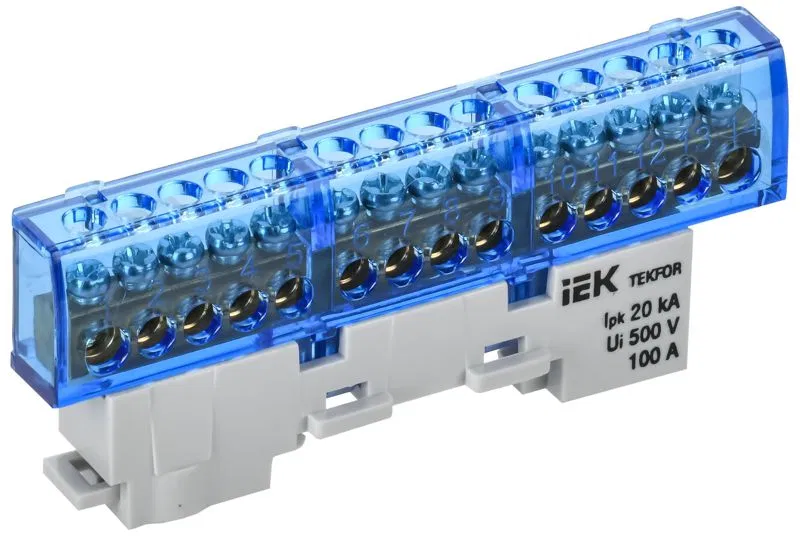 Шина нулевая N изол. на универс. держ. 6х9-14-С TEKFOR IEK TF-NN10-14-KL-K07