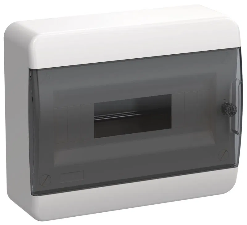 Корпус ЩРН-П-12 TEKFOR IP41 черн. прозр. дверь пластик. IEK TF5-KP12-N-12-41-K01-K03