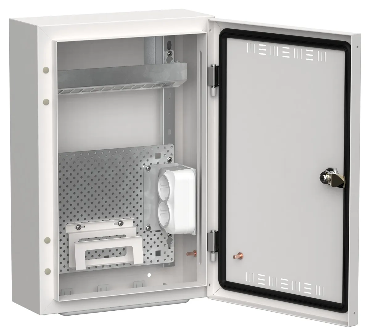 TITAN 5 Корпус мультимедиа ЩРн-24 (1х24) 460х310х140мм IP30 белый IEK