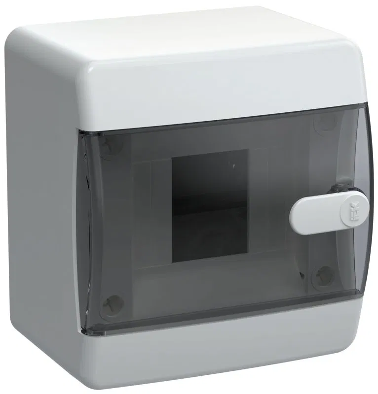 UNION Compact Корпус пластиковый ЩРН-П-4 IP41 черная прозрачная дверь IEK UIC-KP12-N-04-41-K01