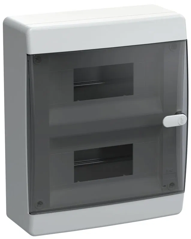 Корпус ЩРН-П-18 UNION Compact IP41 черн. прозр. дверь пластик. IEK UIC-KP12-N-18-41-K01