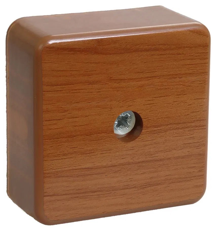 Коробка распаячная КМ41205-05 для открытой проводки безгалогенная (HF) 50х50х20мм дуб IEK UKO10-050-050-020-K24-E