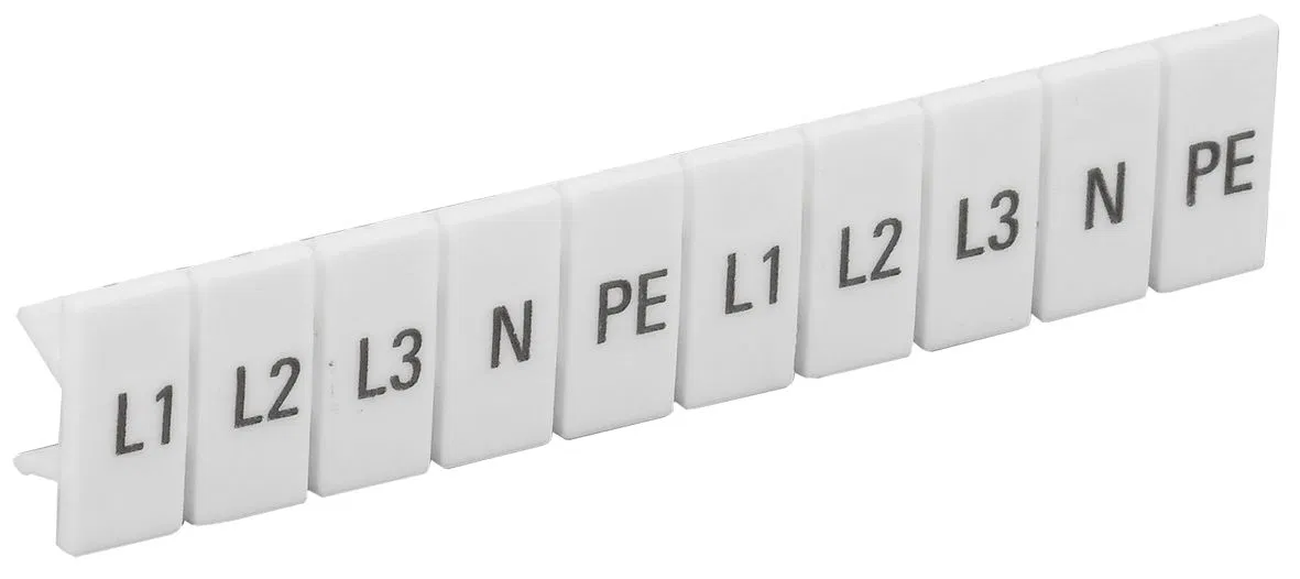 Маркеры для КПИ-2,5мм2 с символами "L1, L2, L3, N, PE" IEK YZN11M-002-K00-A